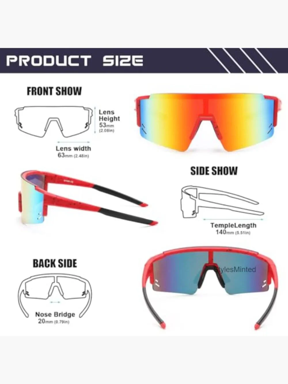 Kids Sunglasses UV400 Sports Shades for Baseball Softball Cycling Teens Boys